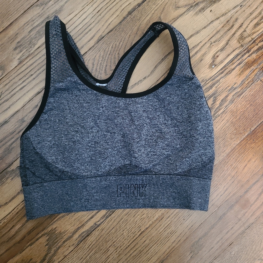 Pink sports bra